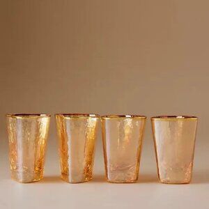 NIB Anthropologie Zaza, Honey Luster, Shot Glasses Set of 2